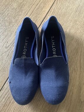 Rothy's Navy Knit Slip-On Loafers